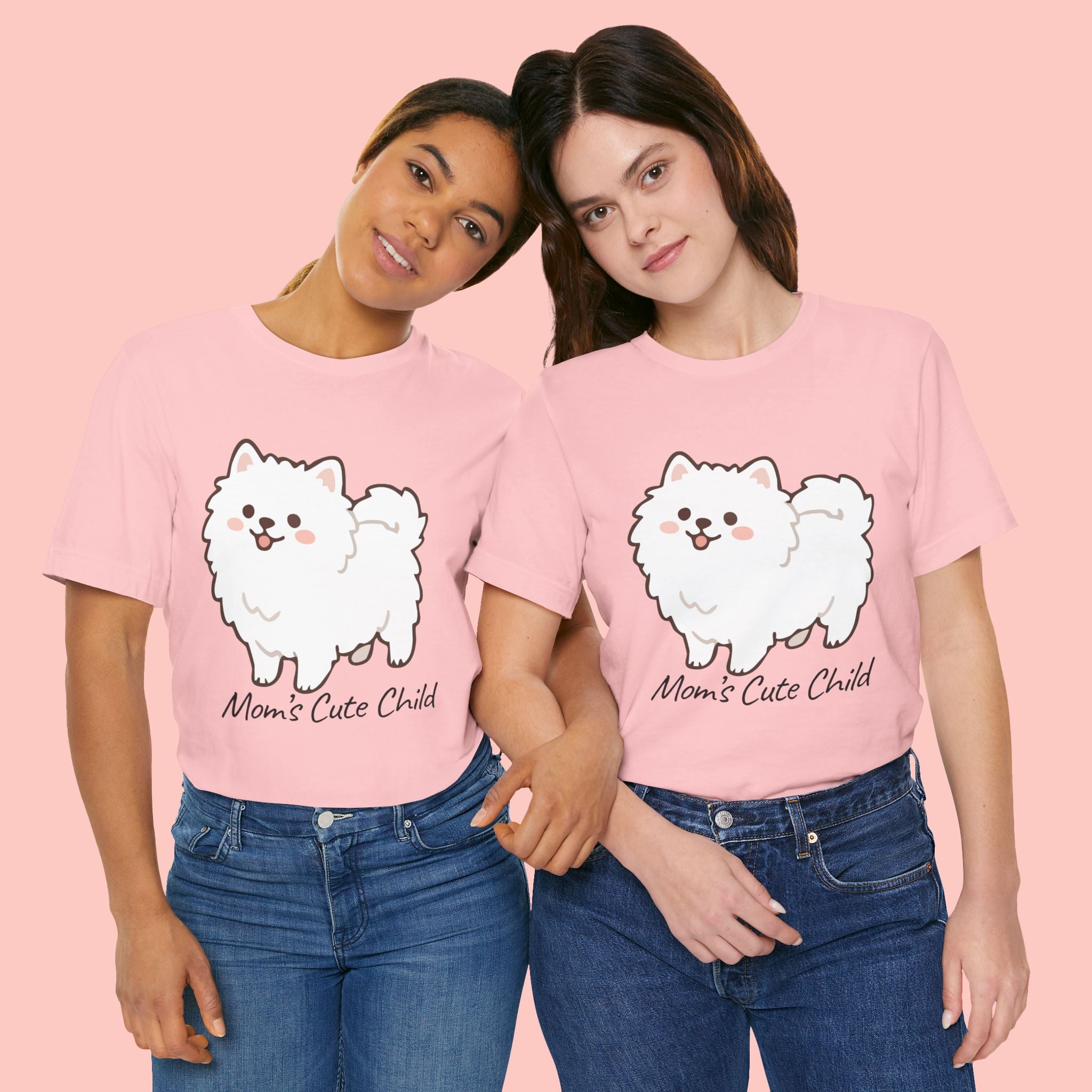 Cute Fluffy Pomeranian Tee — "Mom's Cute Child" Dog T-Shirt