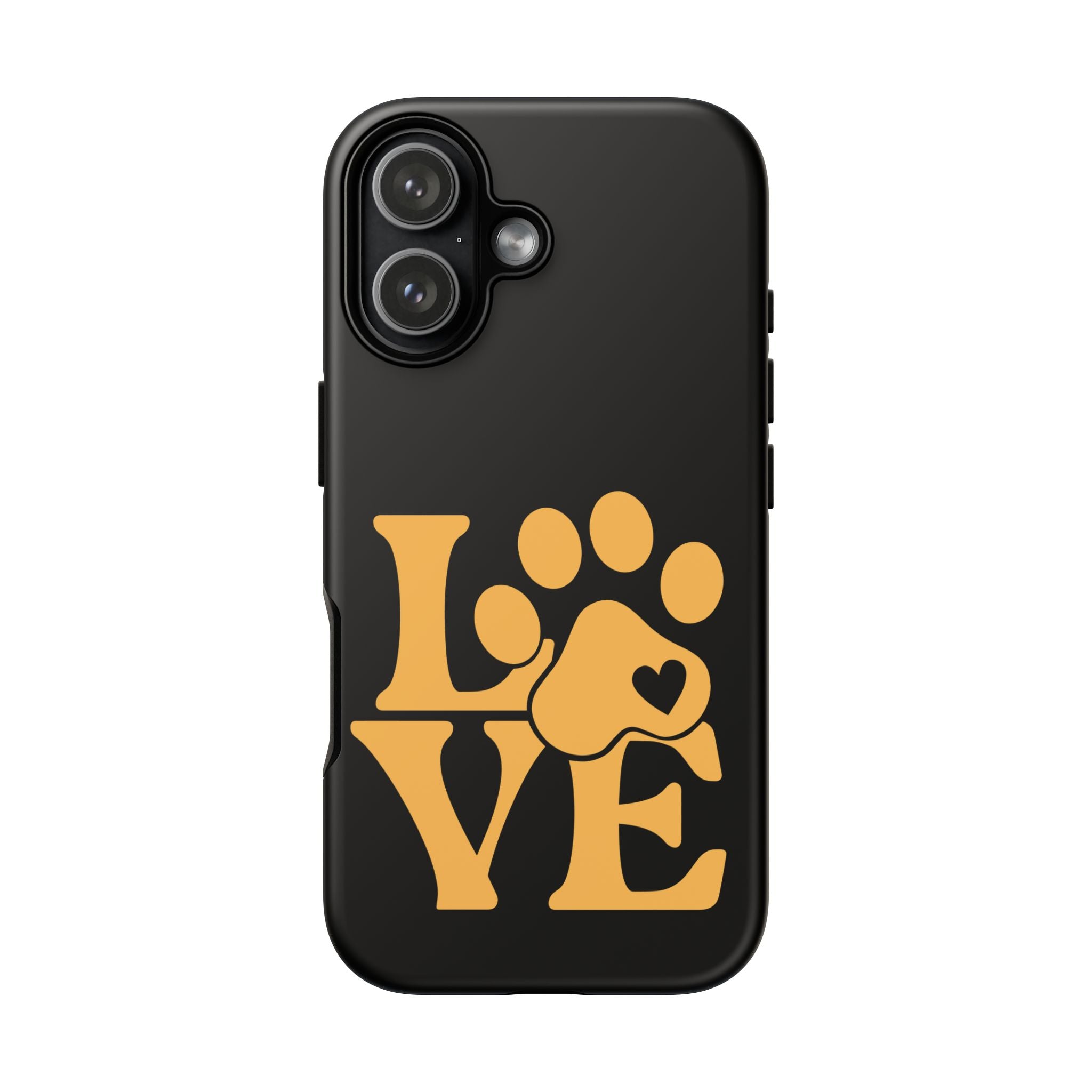 Phone Case — LOVE Paw Print Design (Pet Lover Protective Case)