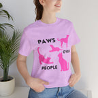 Paws Over People Tee — Pink Cats & Dogs Graphic T-Shirt