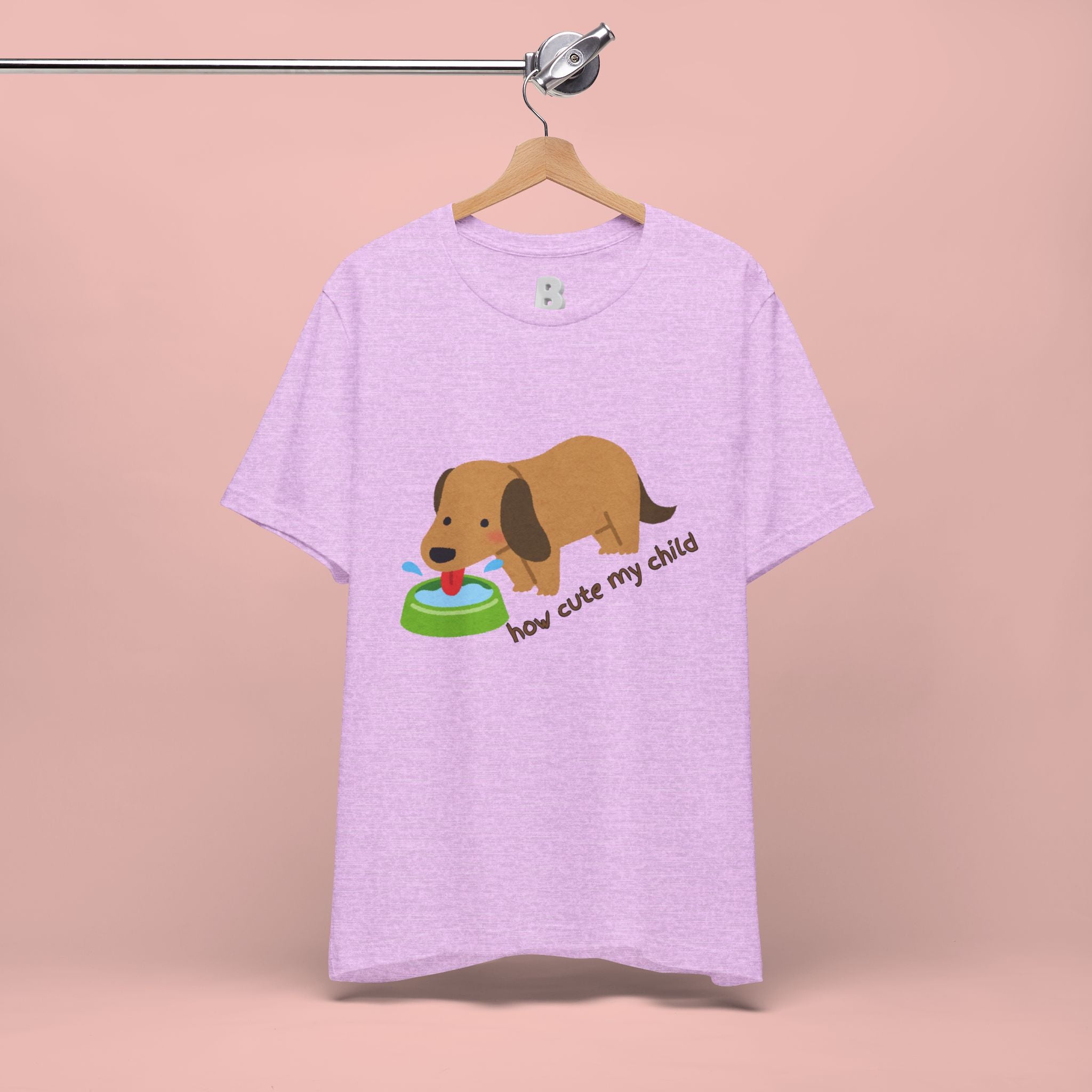 Dog T-Shirt — Cute Dachshund "how cute my child" Graphic Tee