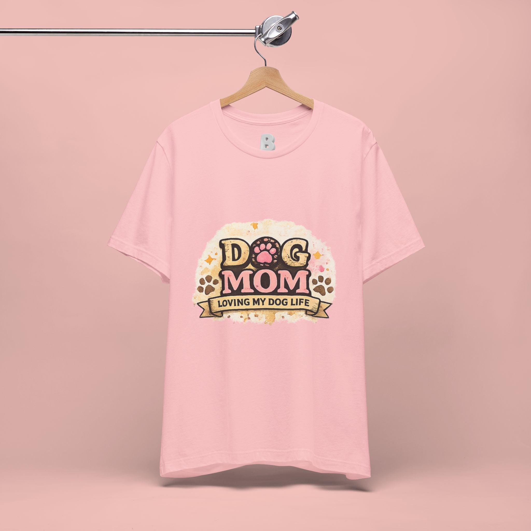 Dog Mom T-Shirt – "Loving My Dog Life" Cute Paw Print Tee for Pet Moms