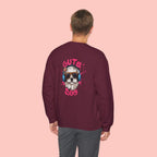 Cute Dog Crewneck Sweatshirt – Cute Dog with Headphones Graphic