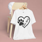 Dog Mom Heart Paw T-Shirt