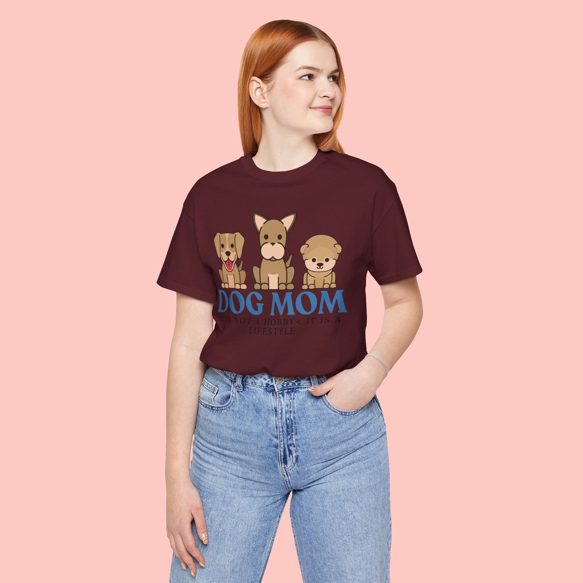 Dog Mom Tee — "Dog Mom: It Is Not A Hobby, It Is A Lifestyle" Cute Puppy Graphic T‑Shirt