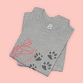 Dog Cuddle Tee – "Would Rather Cuddle My Dog" Paw Print Floral T-Shirt