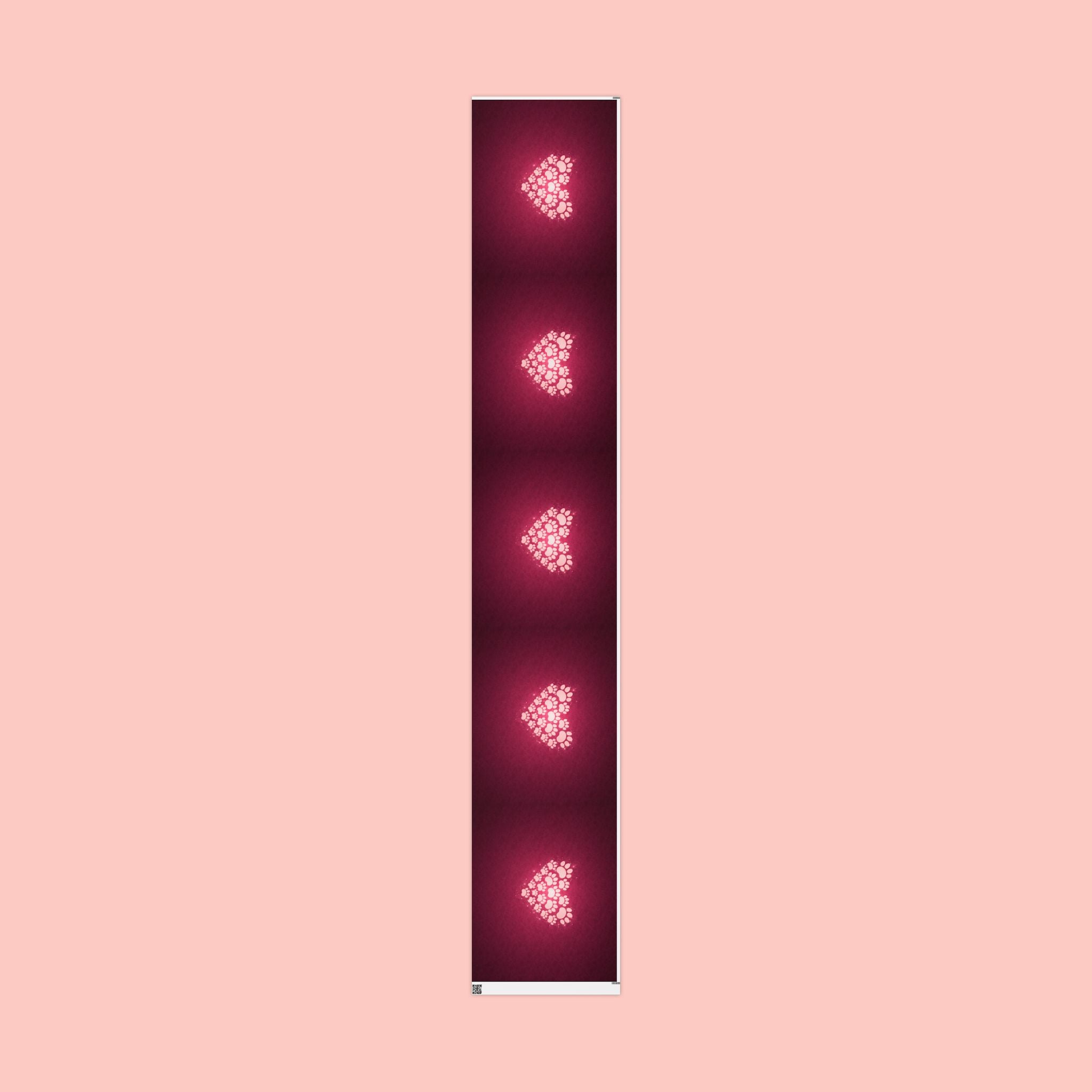 Valentine Heart Lights Wrapping Paper Roll - Romantic Burgundy Gift Wrap