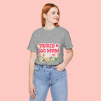 Proud Dog Mom Tee – Floral Retro Heart Design