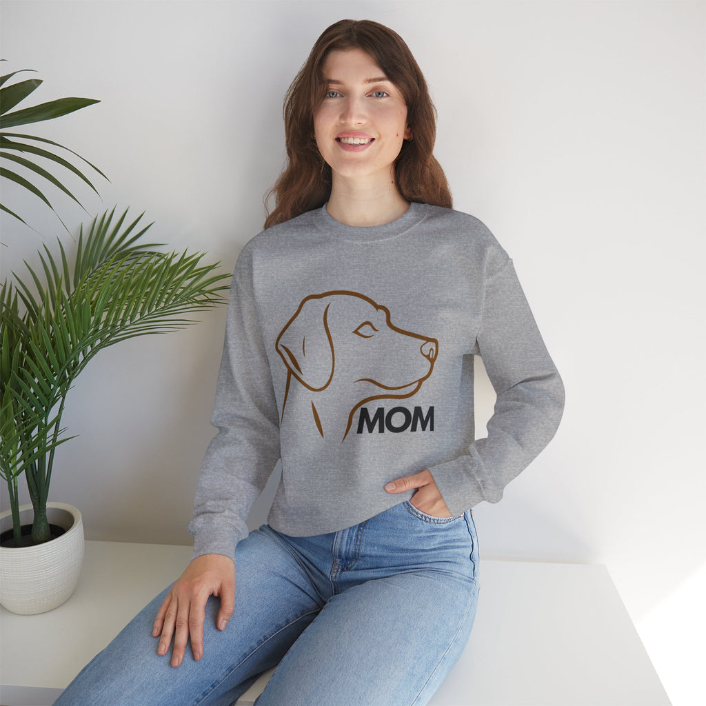Dog Mom Crewneck Sweatshirt – Minimalist Labrador Outline