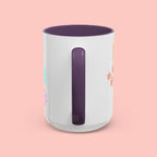 Dog Mom Club Accent Coffee Mug – Colorful Paw Print 11/15oz