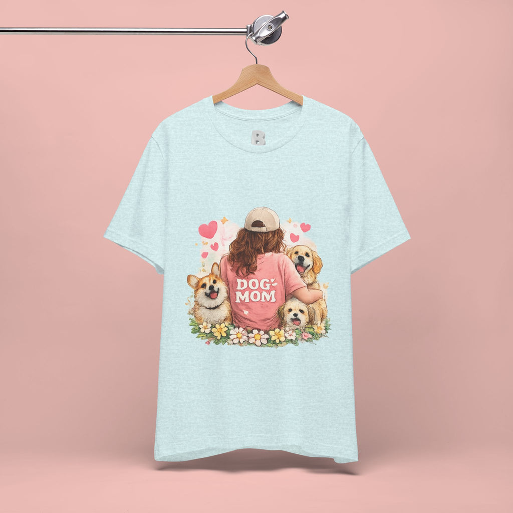Dog Mom T-Shirt - Cute Woman with Dogs Graphic Tee