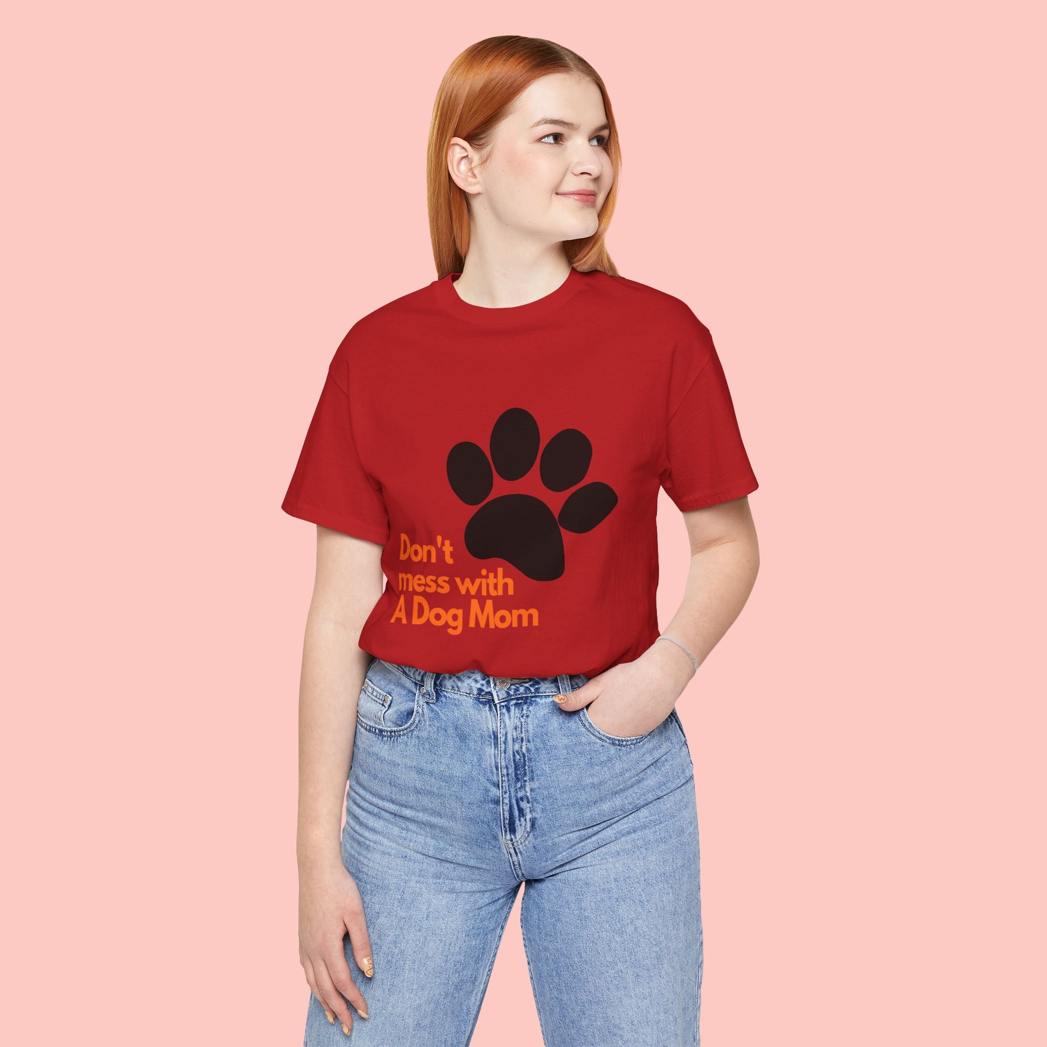 Don’t Mess With A Dog Mom T-Shirt — Paw Print Tee for Dog Lovers