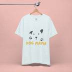 Dog Mama Graphic Tee — Cute Paw Print Dog Face T-Shirt for Dog Lovers