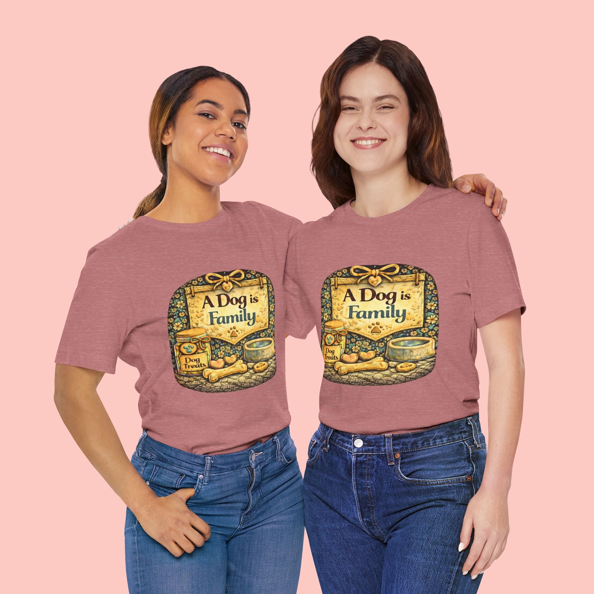 A Dog Is Family T-Shirt - Vintage Pet Lover Tee