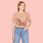 Mommy’s Dachshund Tee – Cute Dog with Rose “For Mom” Shirt