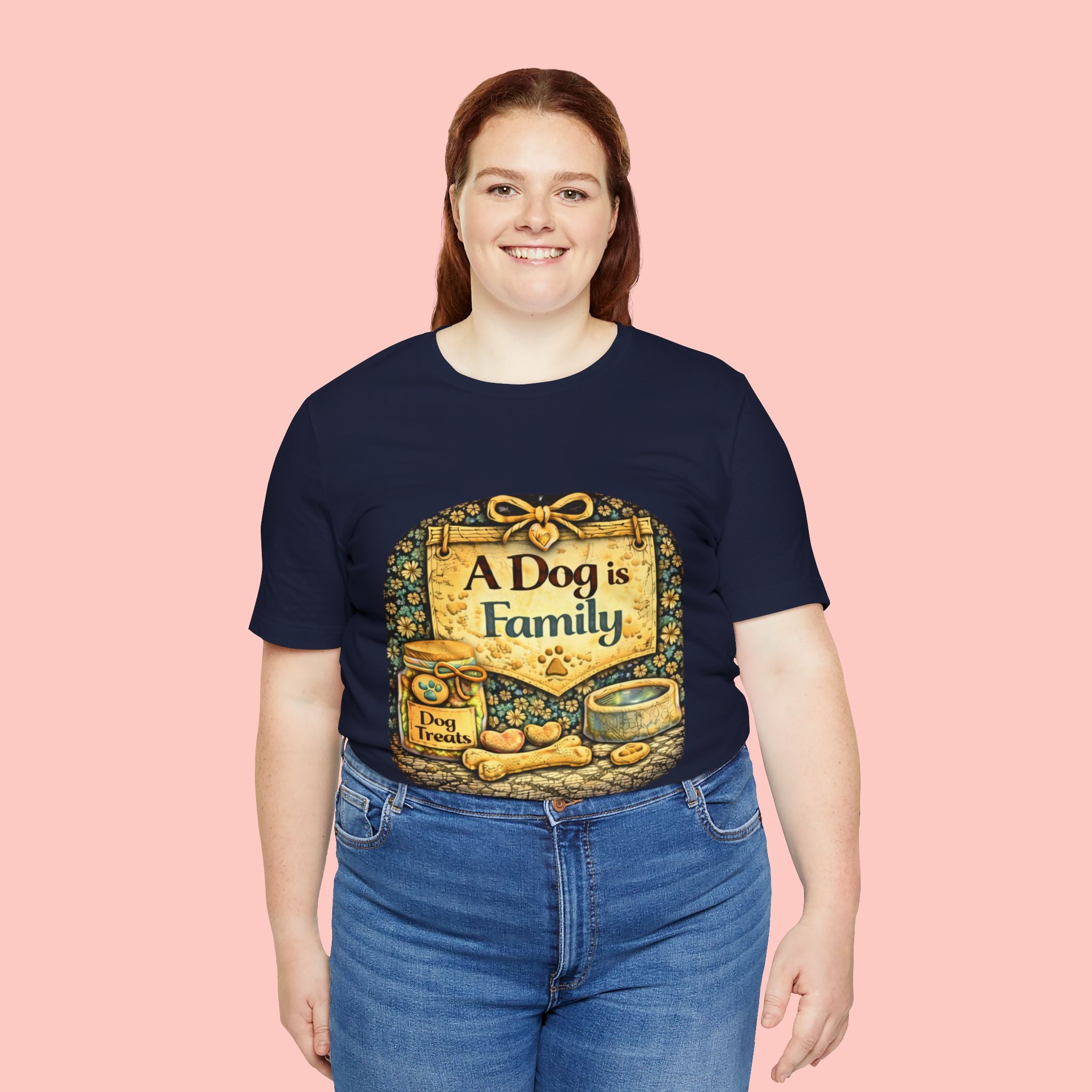 A Dog Is Family T-Shirt - Vintage Pet Lover Tee