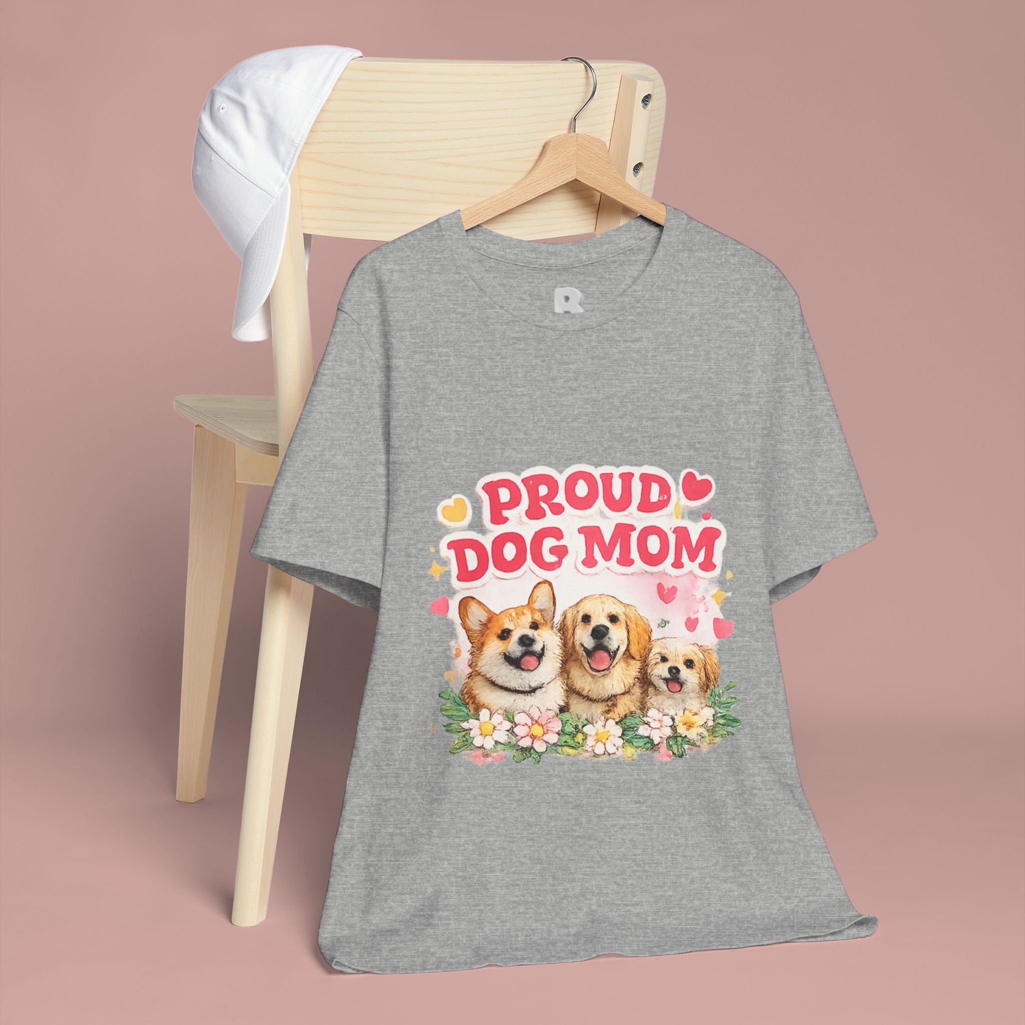 Proud Dog Mom T-Shirt — Cute Corgi & Golden Retriever Floral Tee for Pet Lovers