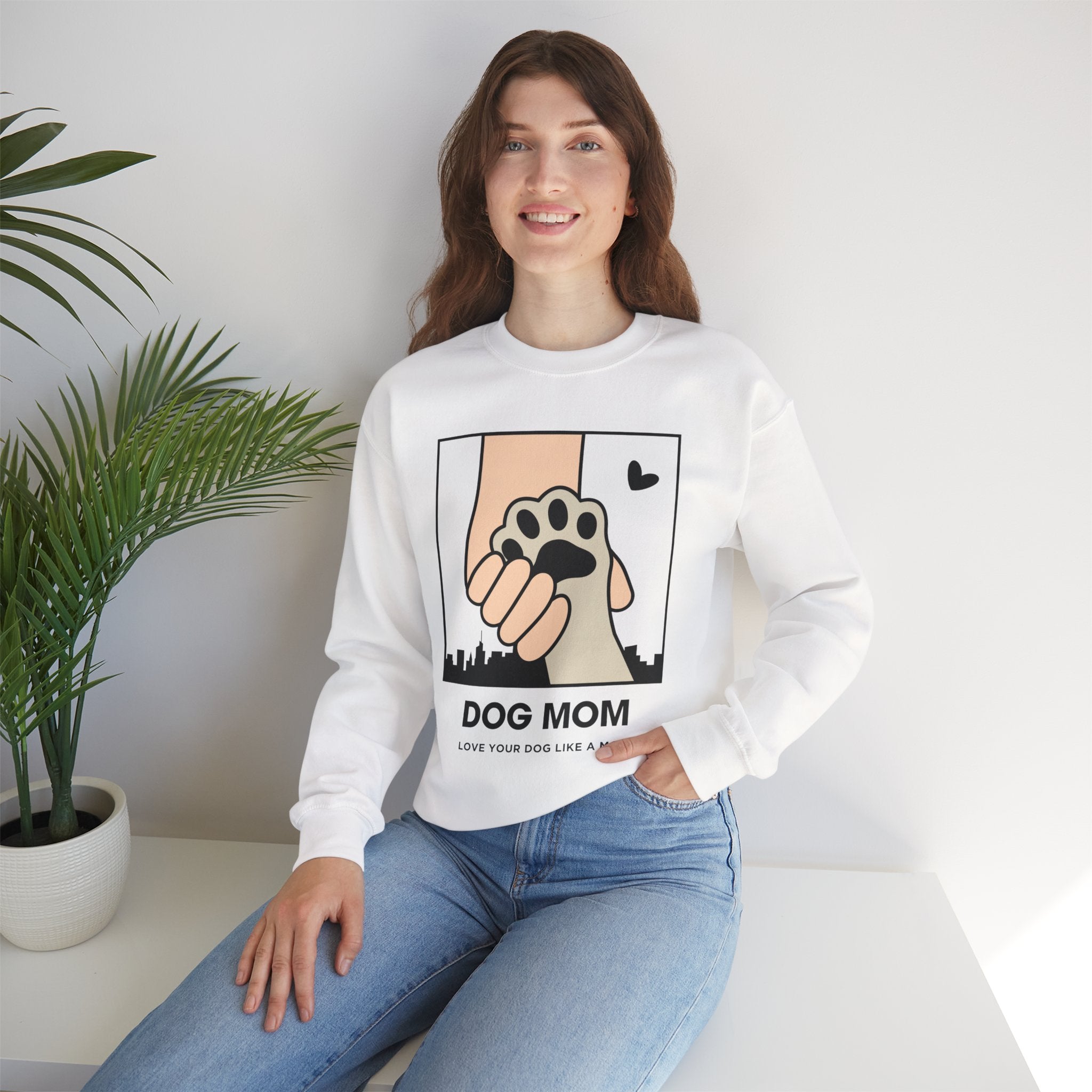 Dog Mom Crewneck Sweatshirt – Paw Hold Design