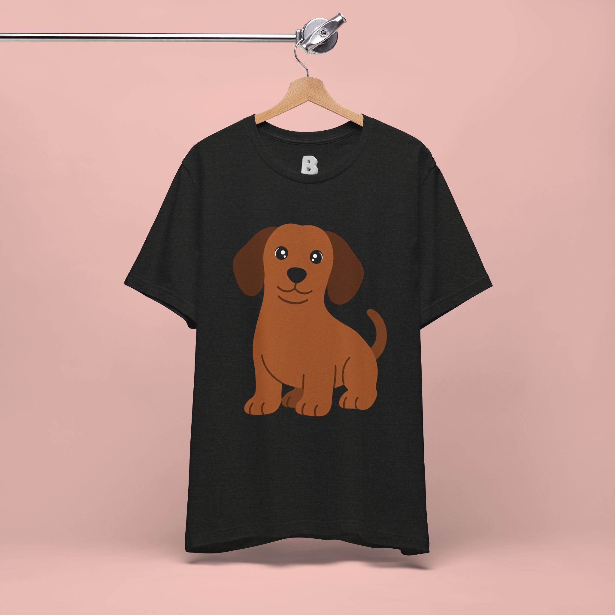 Dachshund Puppy Graphic T-Shirt — Cute Brown Dog Tee