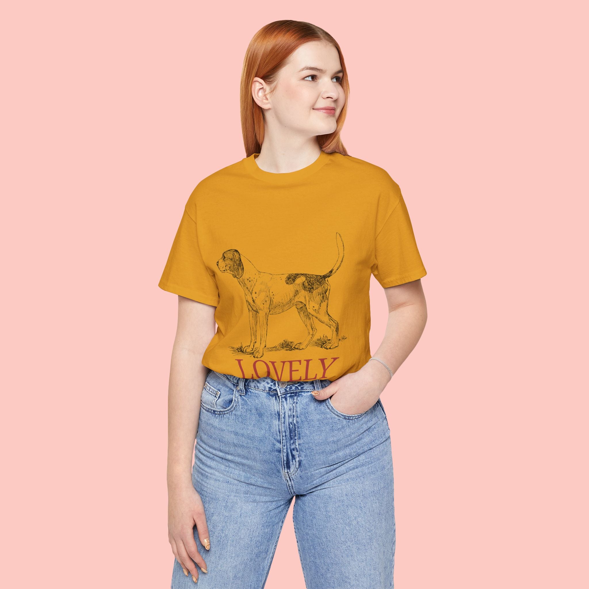 Lovely Dog Mom T-Shirt — Vintage Sketch Dog Graphic Tee