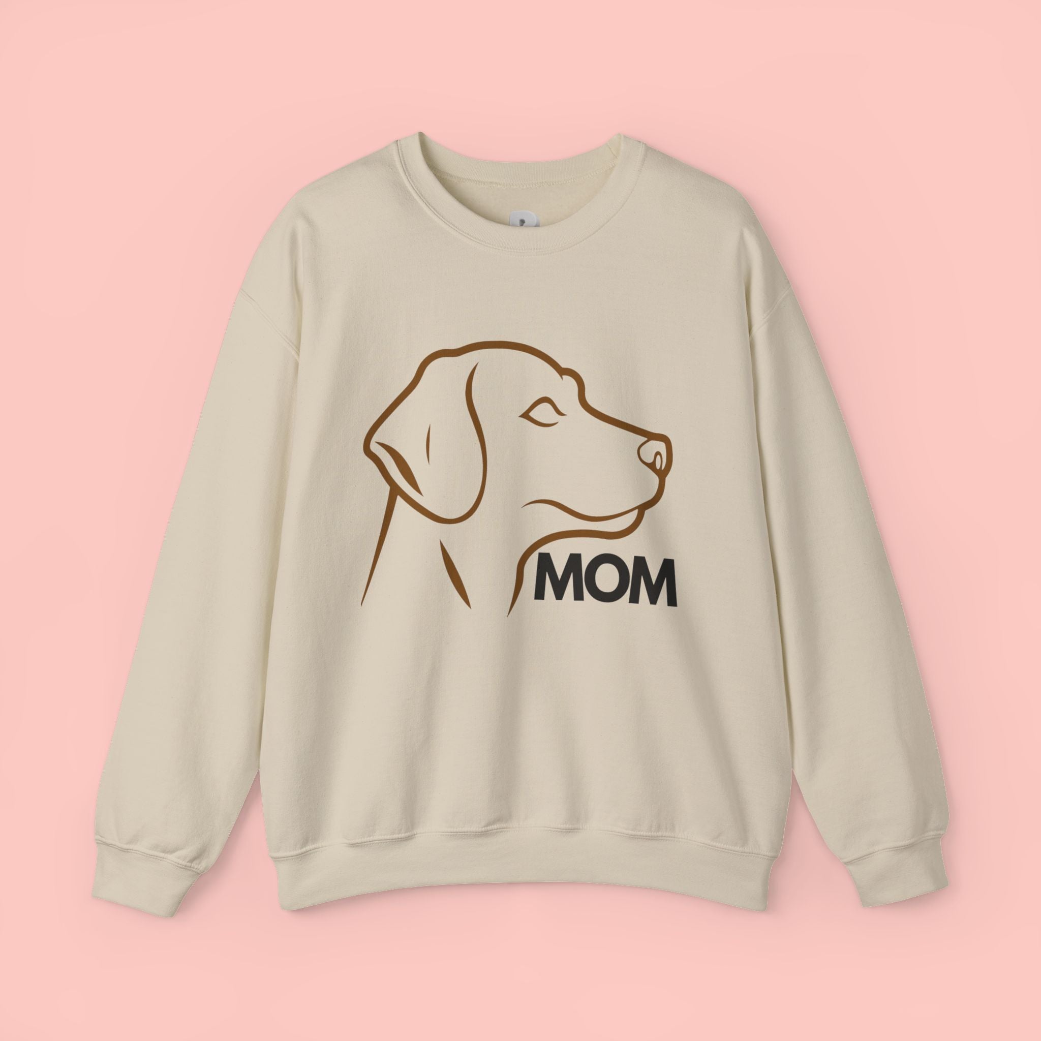 Dog Mom Crewneck Sweatshirt – Minimalist Labrador Outline