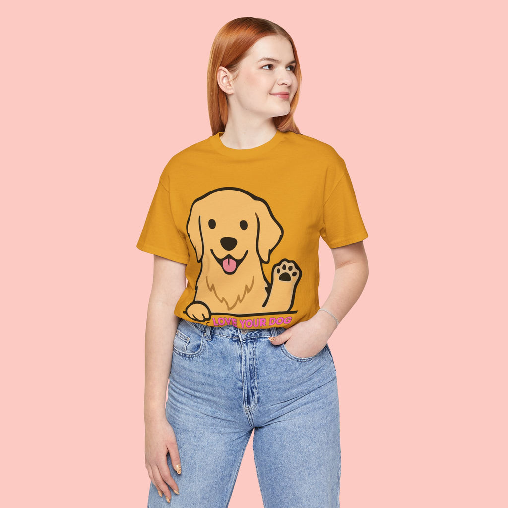 Love Your Dog Tee — Cute Golden Retriever Graphic T-Shirt
