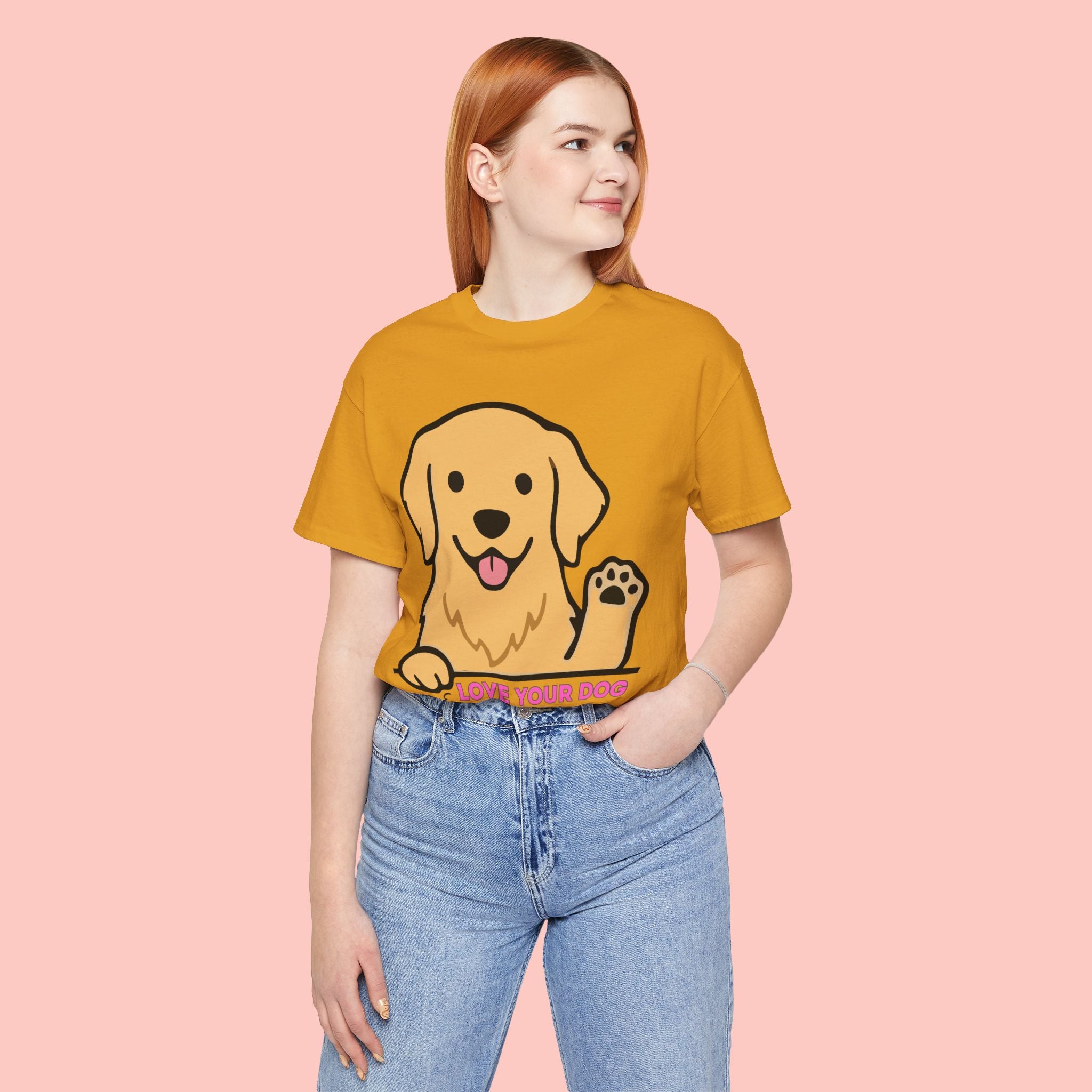 Love Your Dog Tee — Cute Golden Retriever Graphic T-Shirt