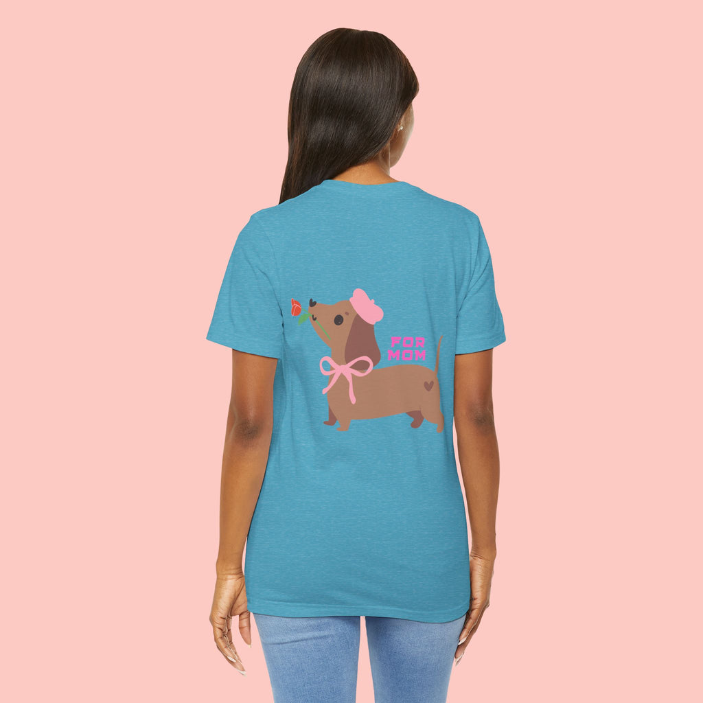 Dachshund Mother's Day Tee — 'For Mom' Cute Dog Graphic Shirt