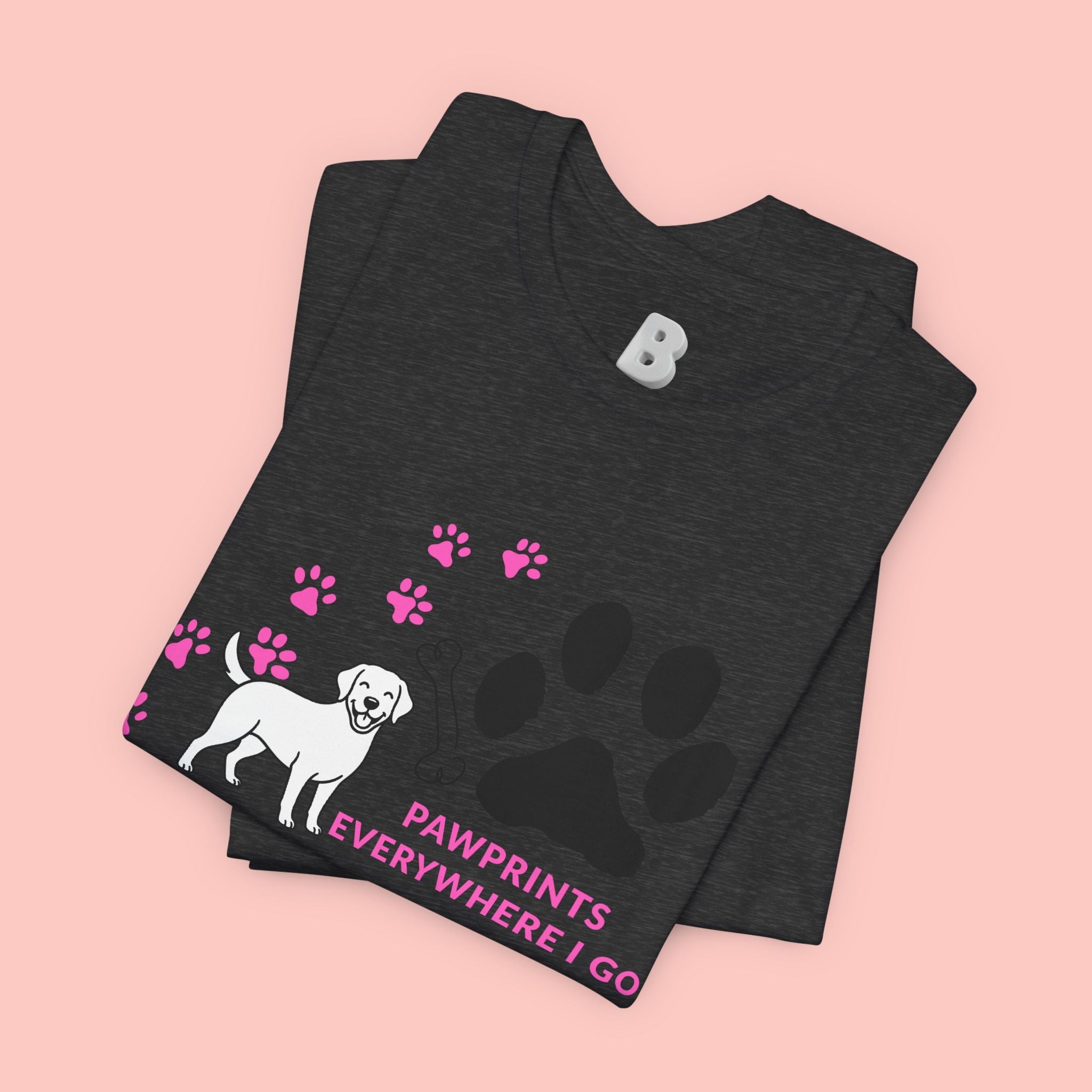 Dog Pawprint T-Shirt — "Pawprints Everywhere I Go" Cute Pet Lover Tee