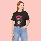 Cute Dog Tee — Headphones Puppy Graphic T-Shirt
