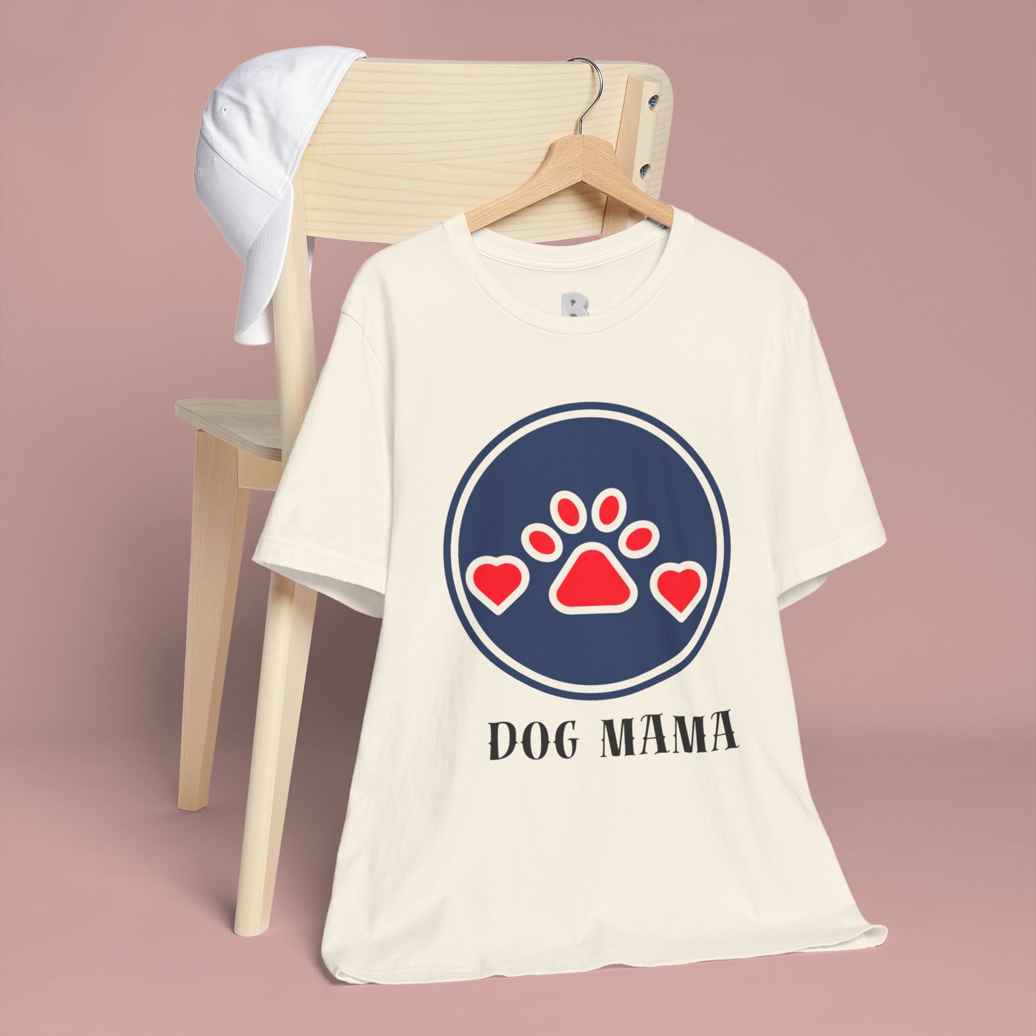 Dog Mama T-Shirt — Cute Paw & Heart Graphic Tee for Dog Lovers