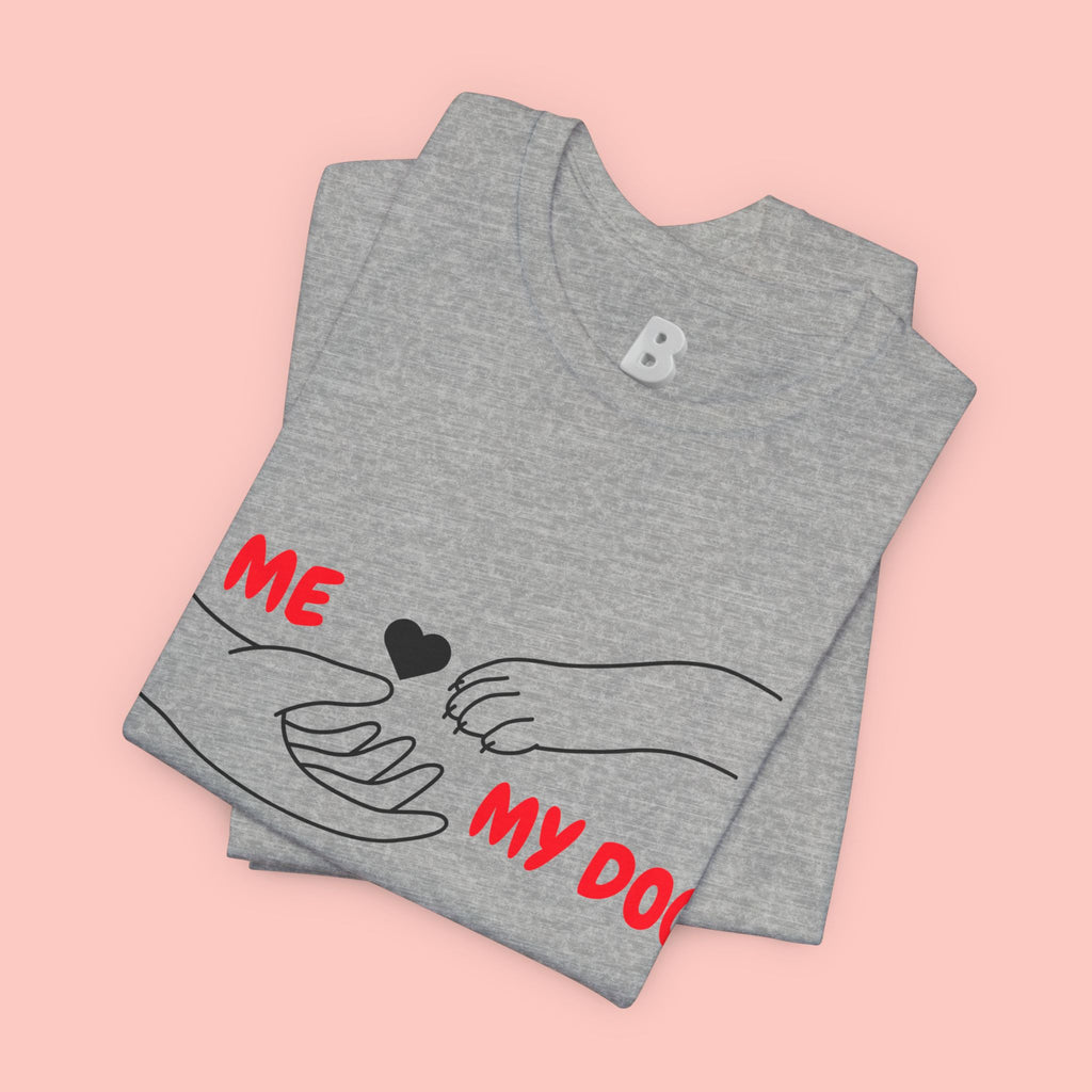 T-Shirt — "Me  My Dog" Minimalist Paw & Hand Illustration