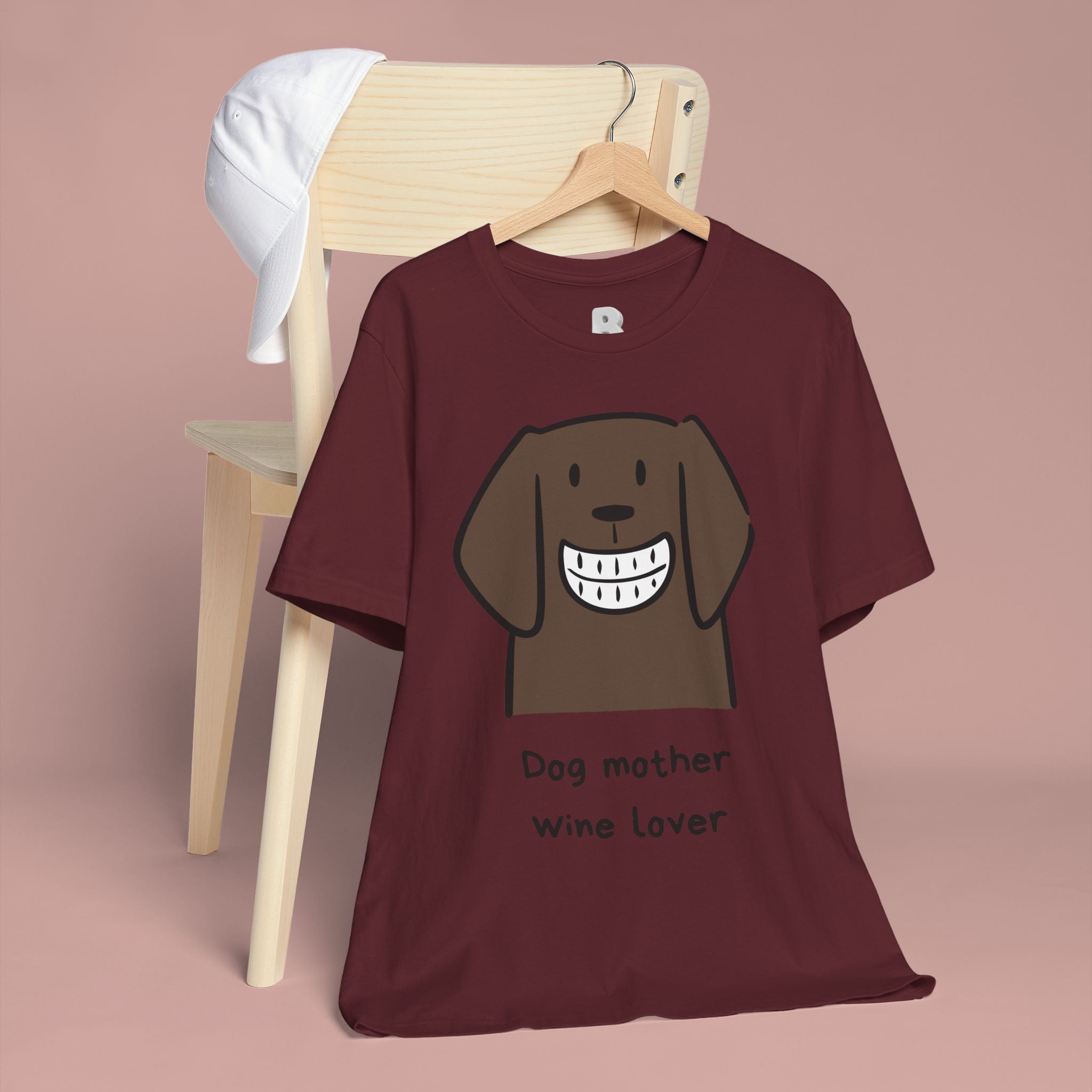 Dog Mother Wine Lover T-Shirt — Cute Cartoon Dog Graphic Tee