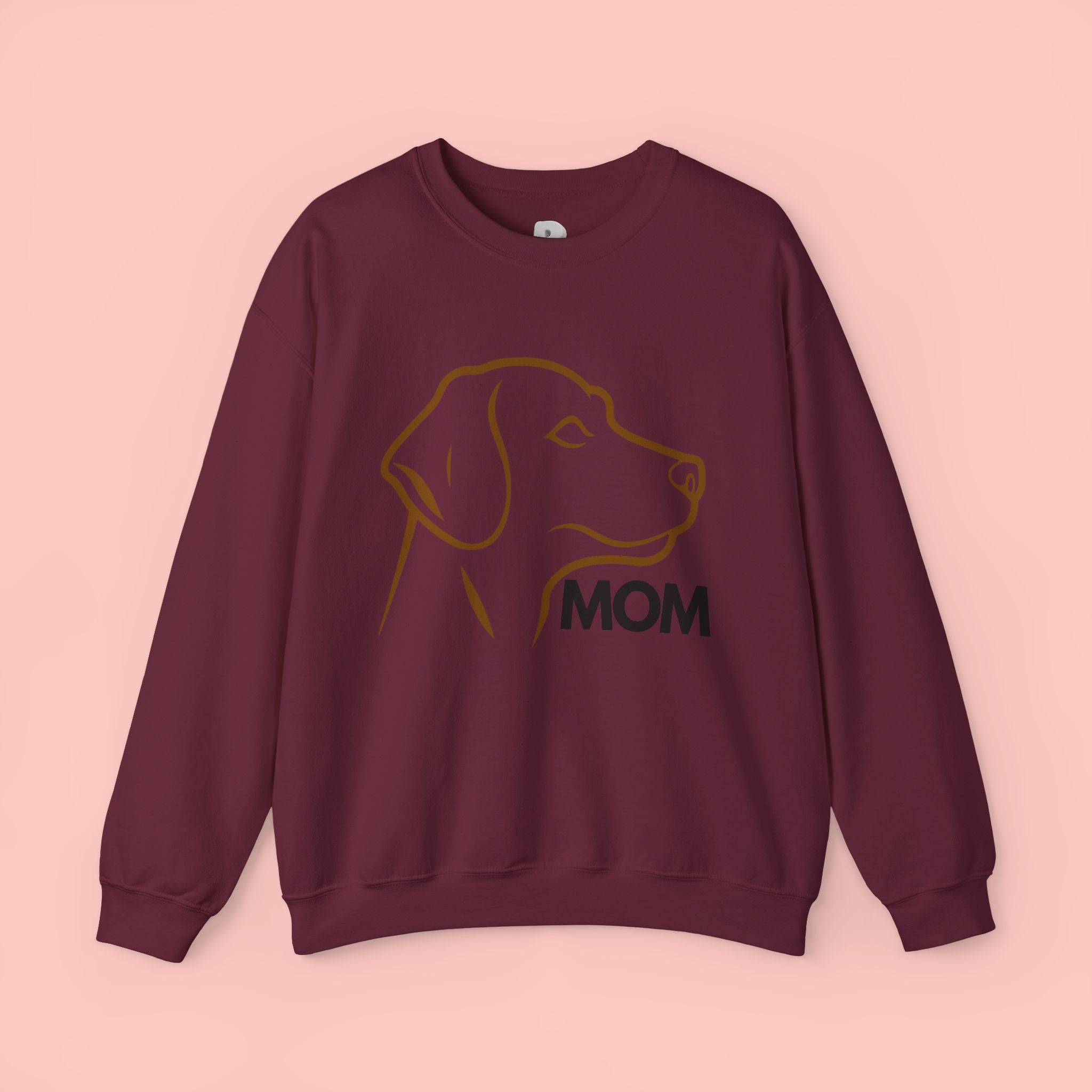 Dog Mom Crewneck Sweatshirt – Minimalist Labrador Outline