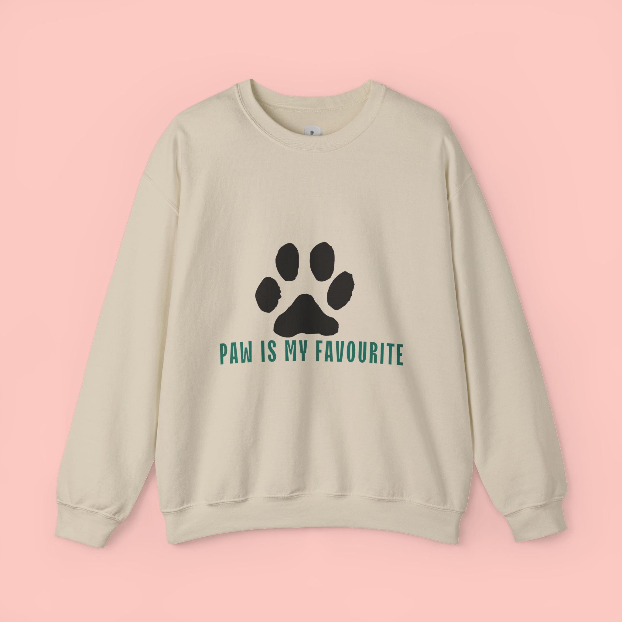 Paw Is My Favourite Sweatshirt – Cute Paw Print Crewneck for Dog & Cat Lovers