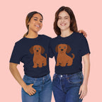 Dachshund Puppy Graphic T-Shirt — Cute Brown Dog Tee