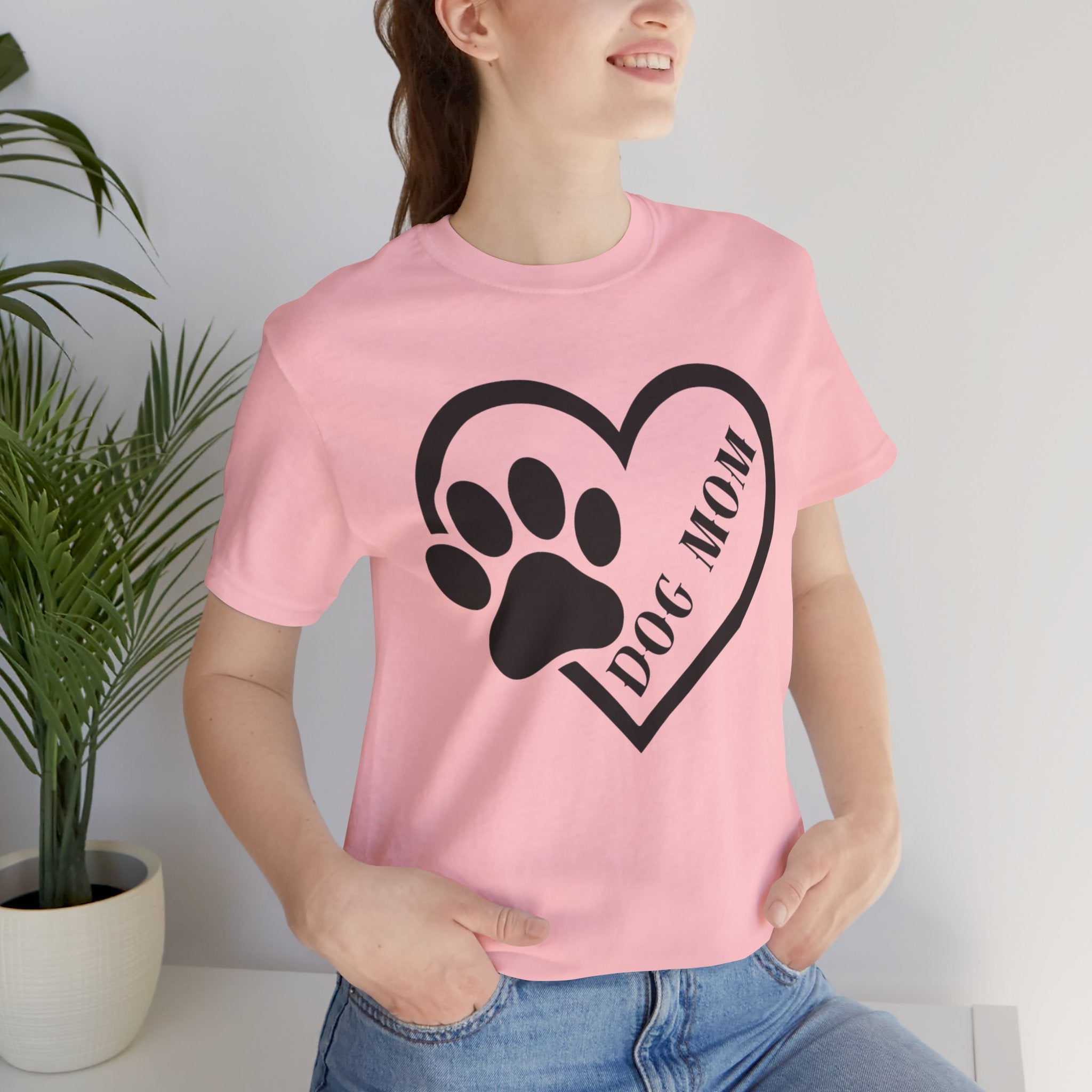 Dog Mom Heart Paw T-Shirt