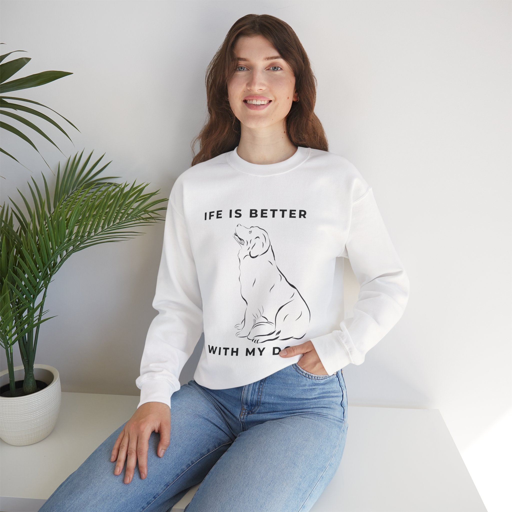 Dog Mom Sweatshirt – 'Dog Mom' Polaroid Graphic Crewneck