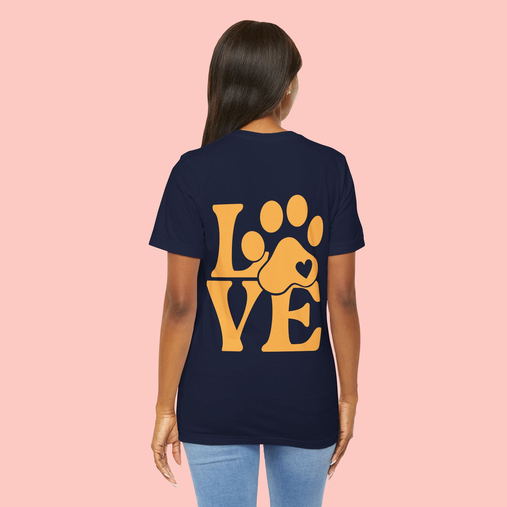 Love Paw Graphic Tee — Pet Lover T‑Shirt (LOVE with Paw Print)