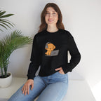 Crewneck Sweatshirt - Cute Puppy "Zoom Meeting Approved" Graphic
