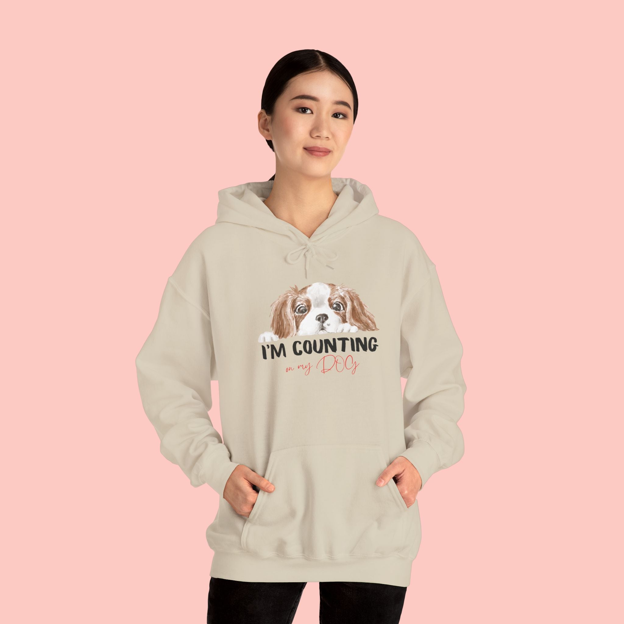 Dog Mom Hoodie – Cute Cavalier King Charles ‘I’m Counting My Dog’ Sweatshirt