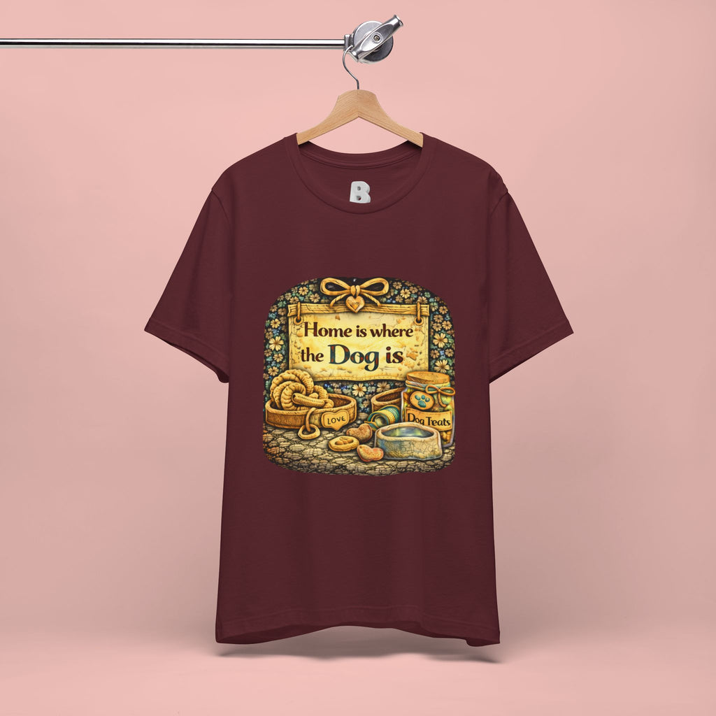 Home Is Where the Dog Is T-Shirt — Cozy Vintage Dog Lover Tee