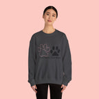 Crewneck Sweatshirt – "Two Paws, One Mom" Paw Print Mom Gift