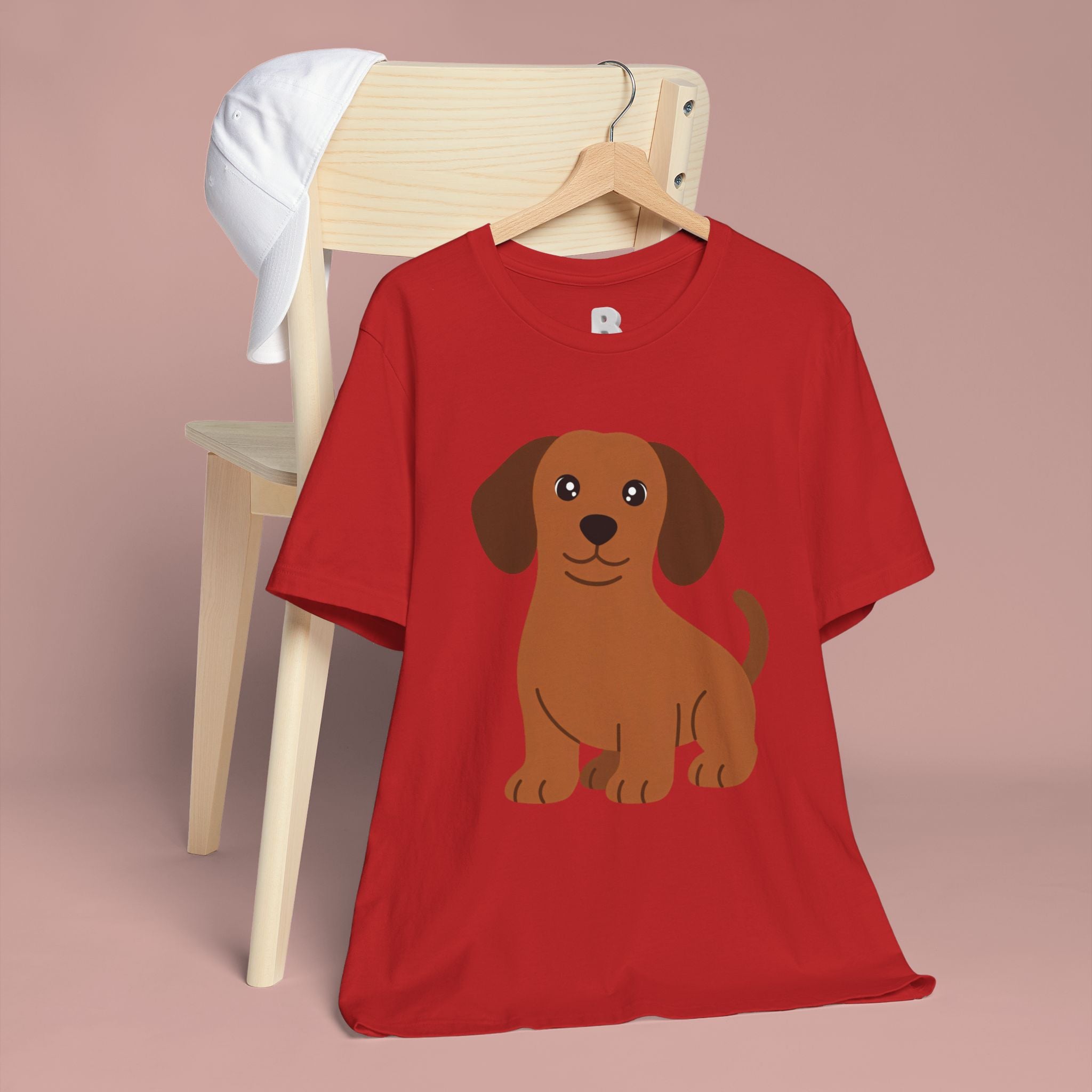 Dachshund Puppy Graphic T-Shirt — Cute Brown Dog Tee