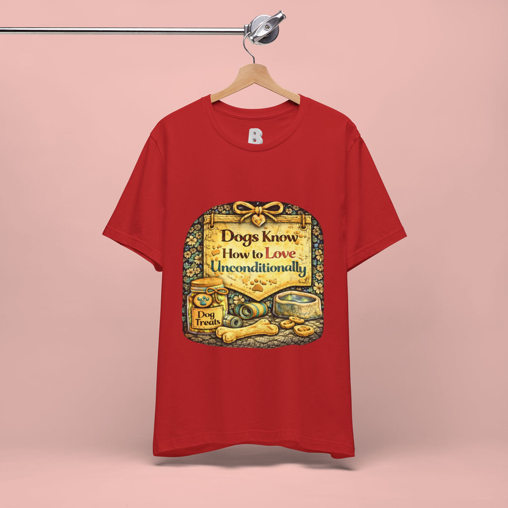 Dog Lovers T‑Shirt – "Dogs Know How to Love Unconditionally" Vintage Design