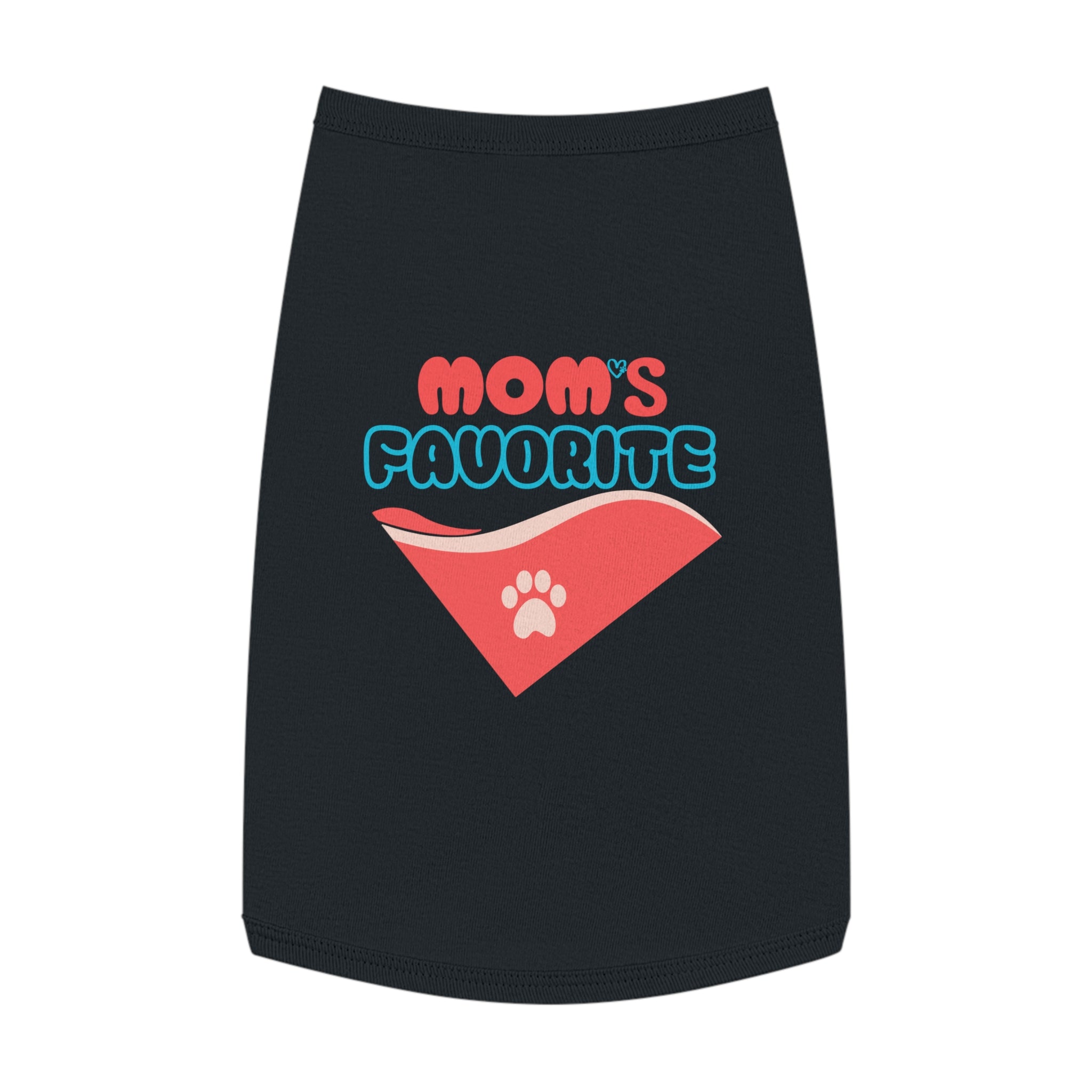 Mom's Favorite Pet Tank Top – Cute Paw Print Bandana Design for Dogs & Cats