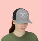 Dog Mom Trucker Cap — Rhinestone Lettering Snapback Hat