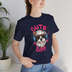 Cute Dog Tee — Headphones Puppy Graphic T-Shirt