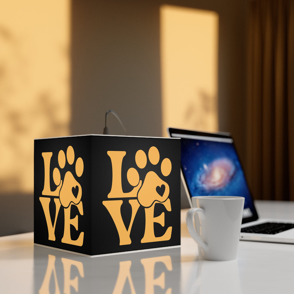 Love Paw Cube Lamp — Pet Lover Light Cube