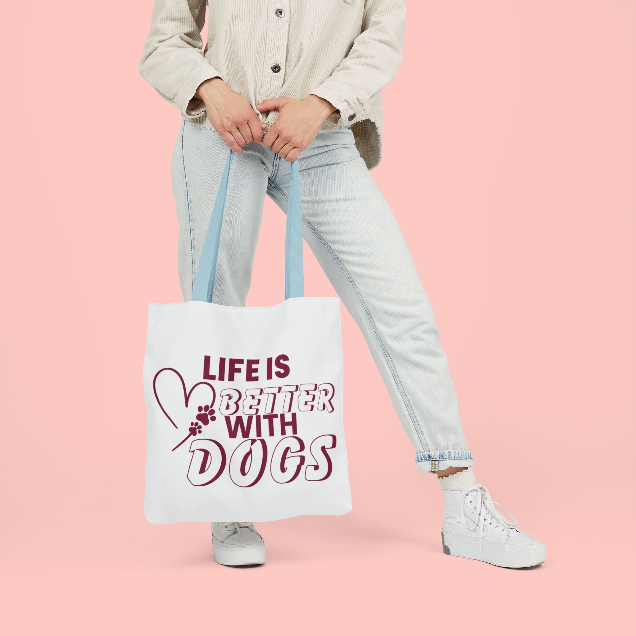 Life Is Better With Dogs Canvas Tote Bag