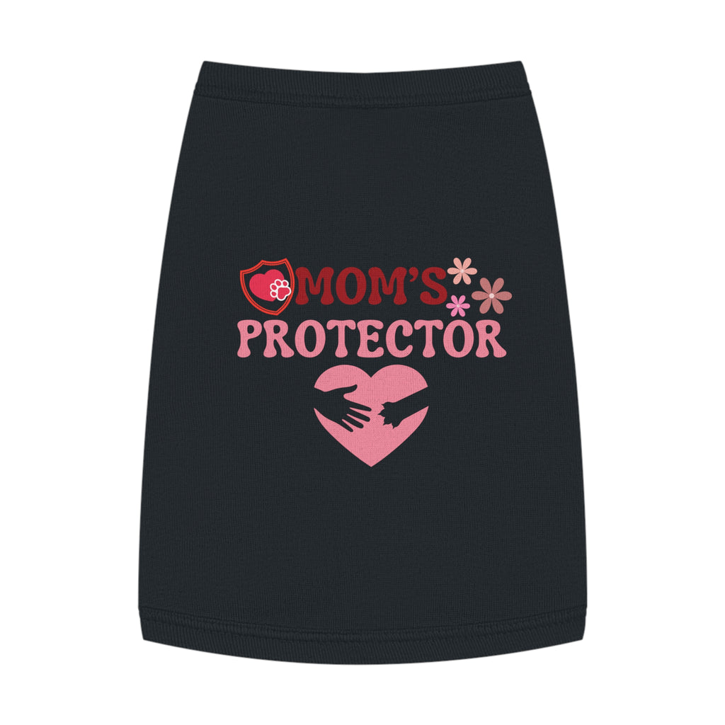 Mom’s Protector Pet Tank Top – Cute Pink Heart Dog Shirt for Mother's Day